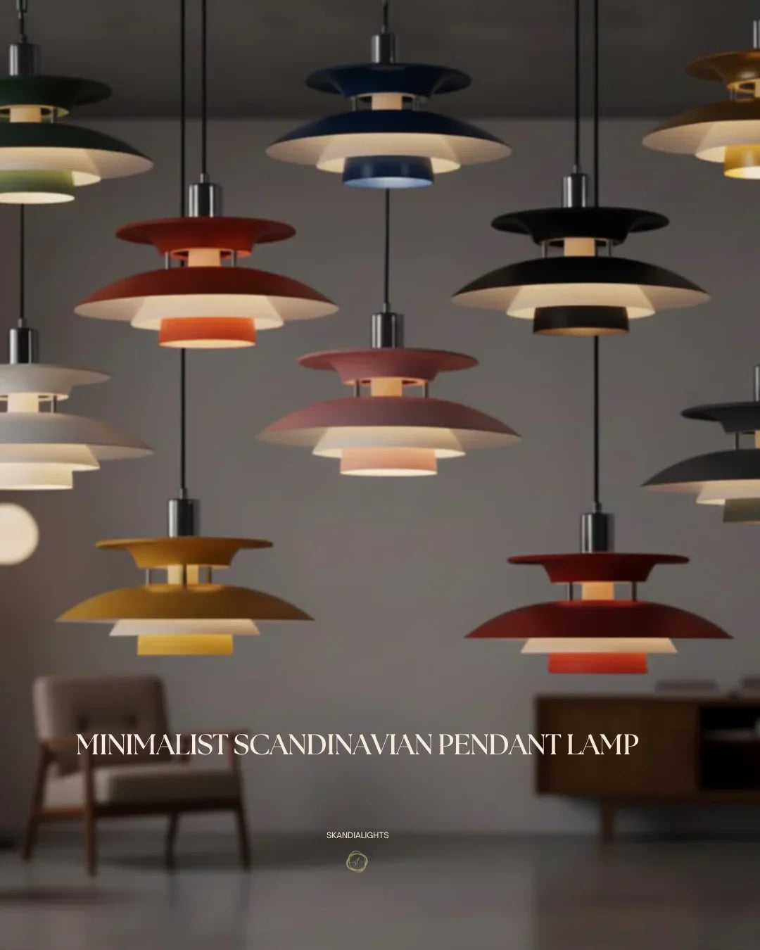 Copenhagen Classic LED pendant light hanging in a modern dining room