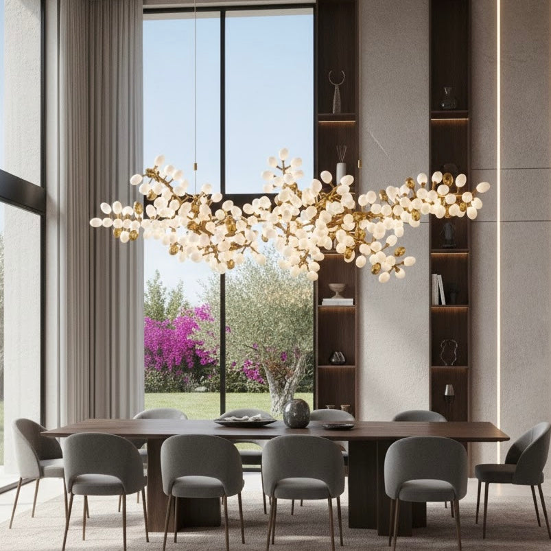 Ethereal Branch modern sculptural LED branch chandelier for contemporary interiors