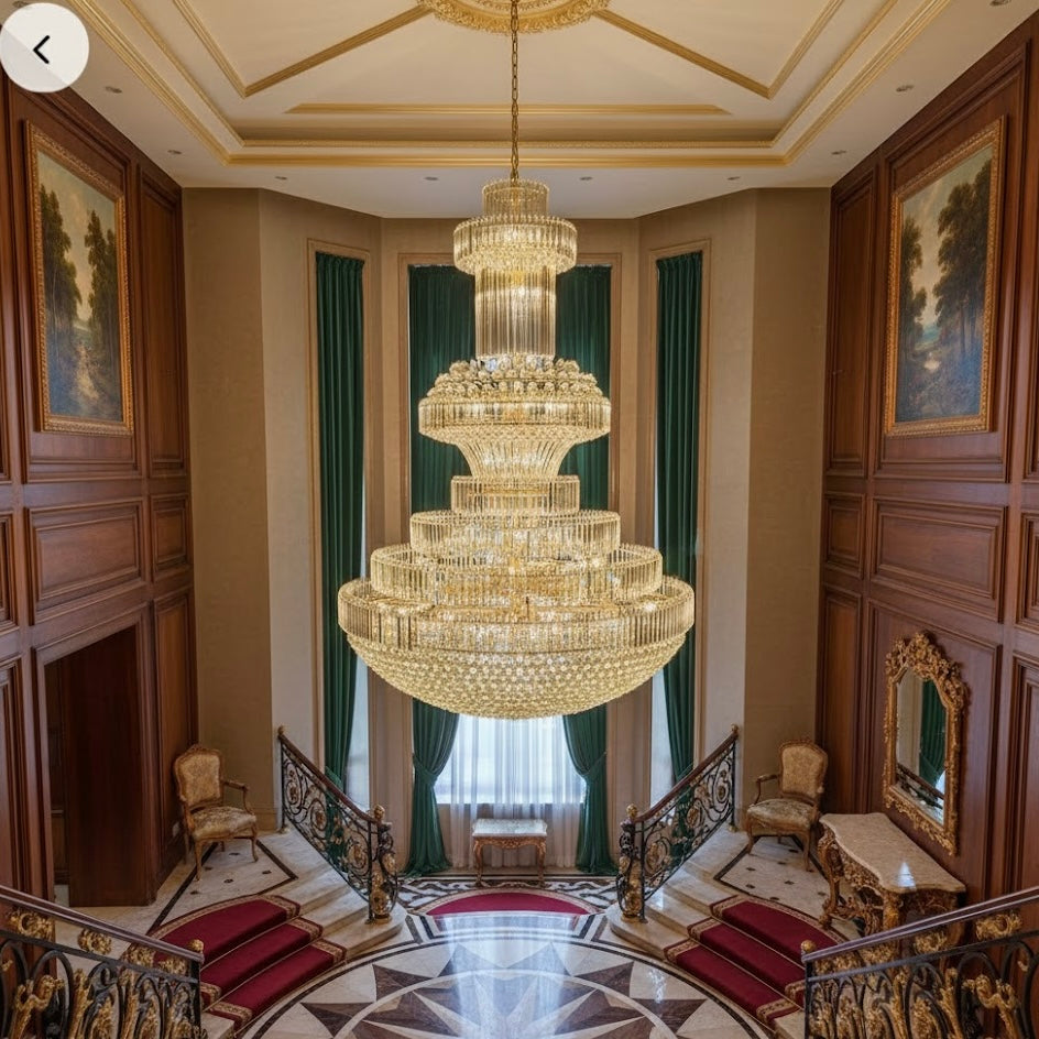 Royal Sovereign luxury tiered crystal palace chandelier