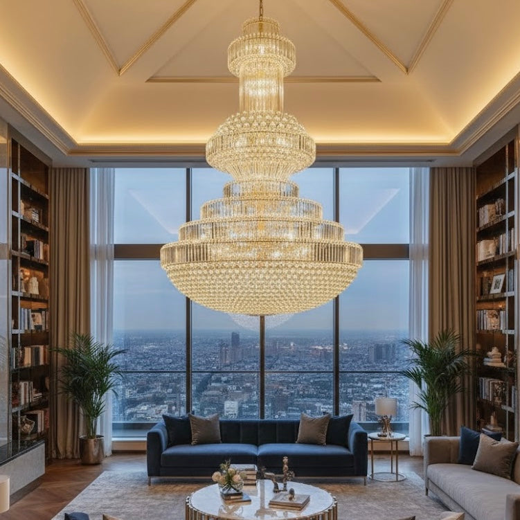 Royal Sovereign luxury tiered crystal palace chandelier