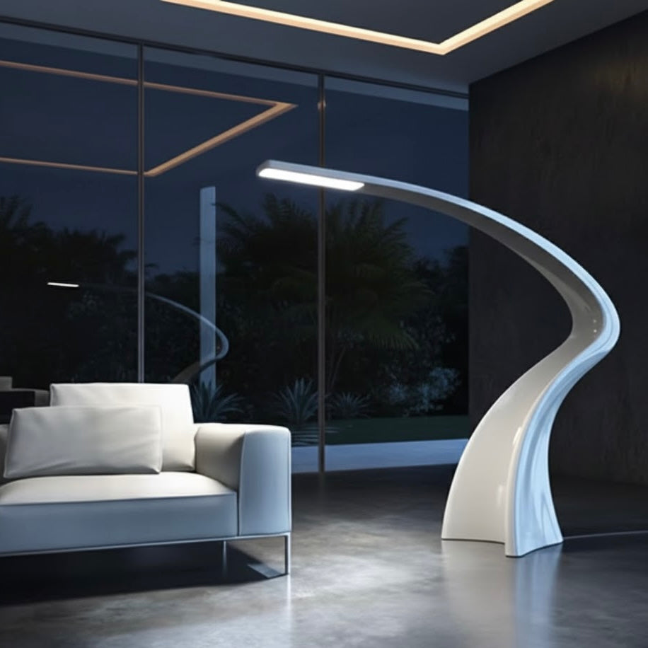 Avant-Garde Arc modern sculptural LED floor lamp
