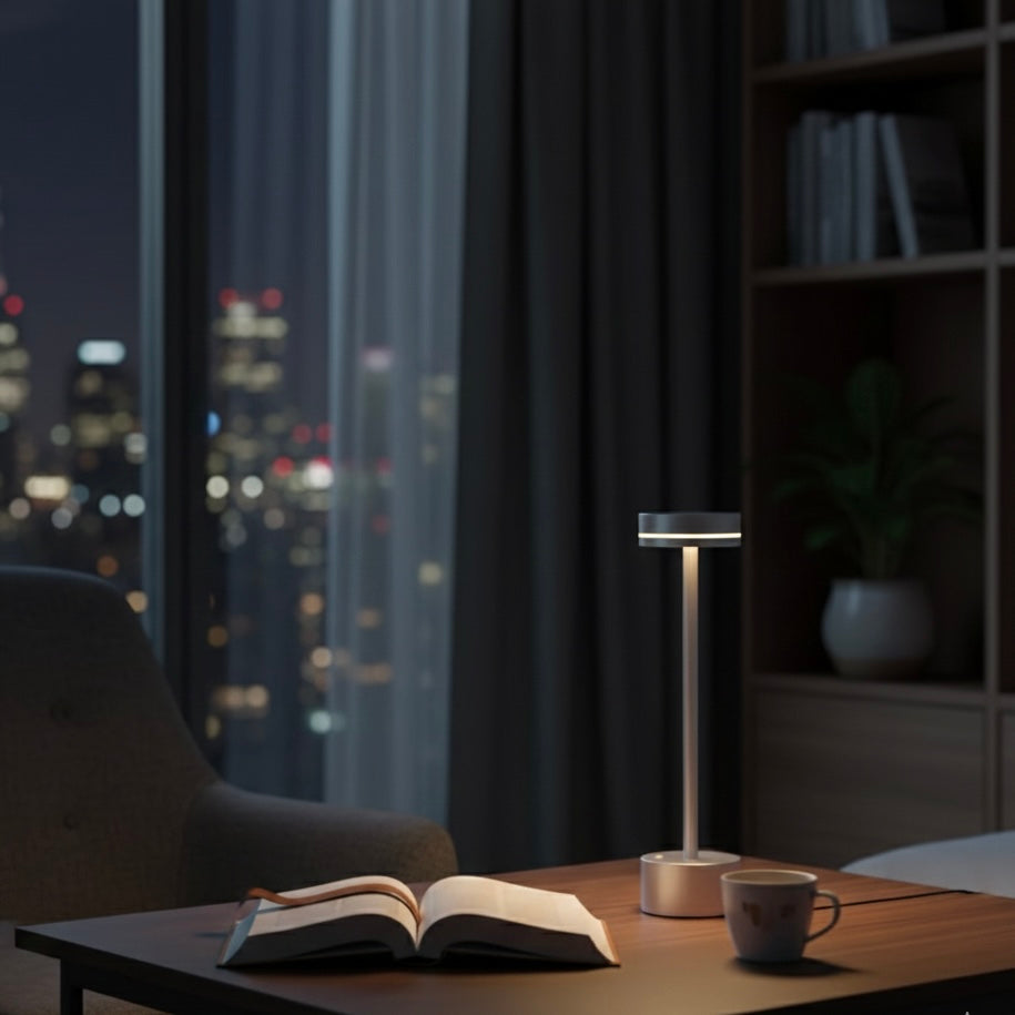 Nomad Stick modern LED table lamp with slim vertical design