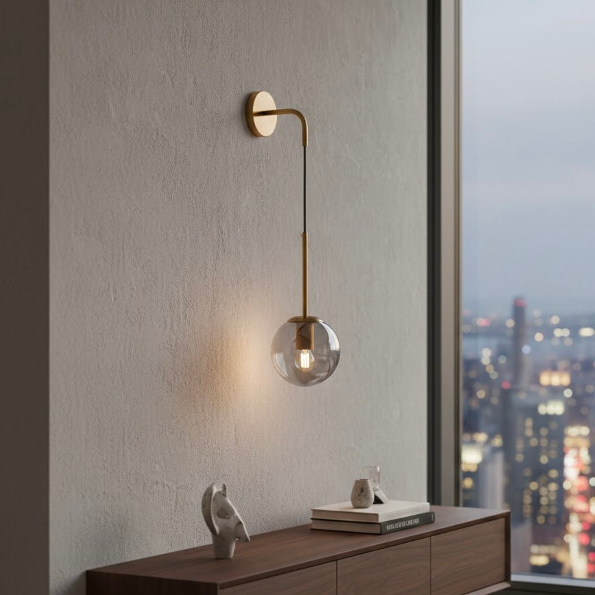 Reverse Sceptre modern LED bedside wall lamp for bedroom lighting