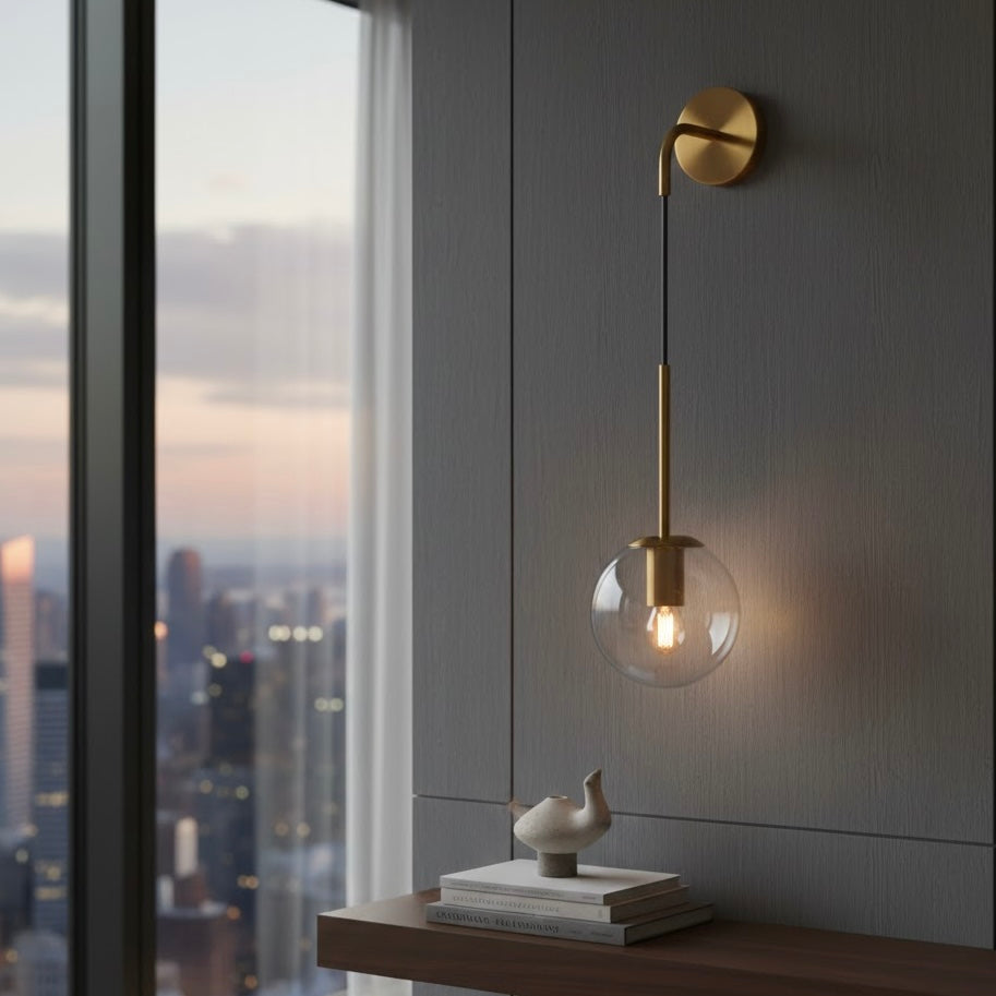 Reverse Sceptre modern LED bedside wall lamp for bedroom lighting