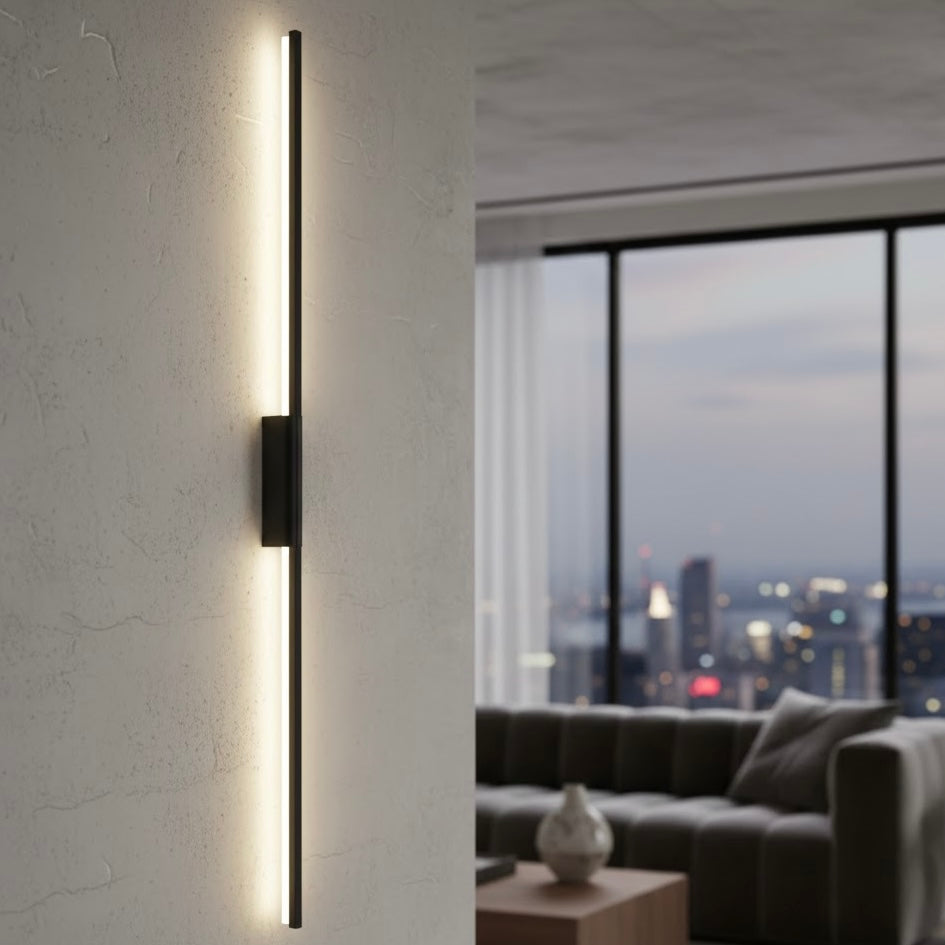 Monolith modern vertical LED wall light with architectural design