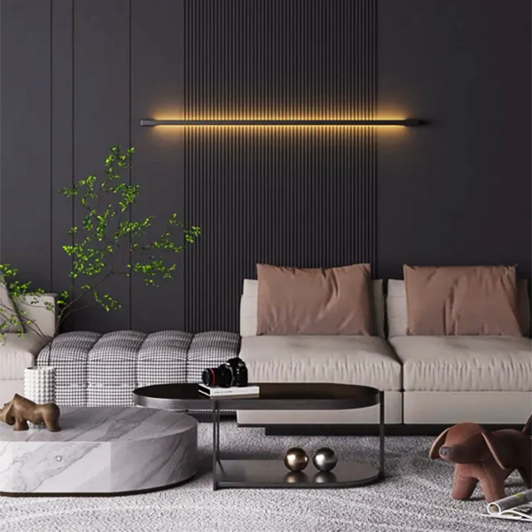 Interior Blade modern linear LED wall light for contemporary interiors