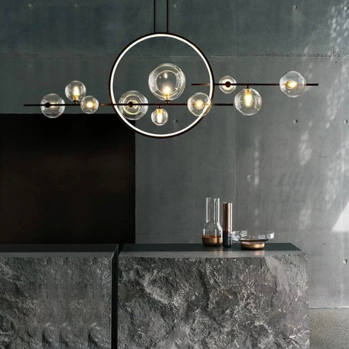 Orbital Halo modern LED ring chandelier for contemporary interiors
