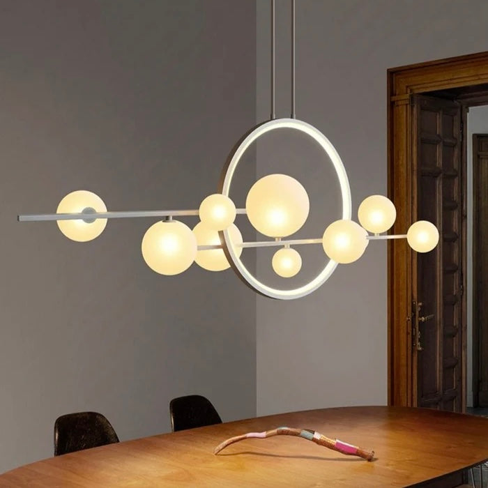 Orbital Halo modern LED ring chandelier for contemporary interiors