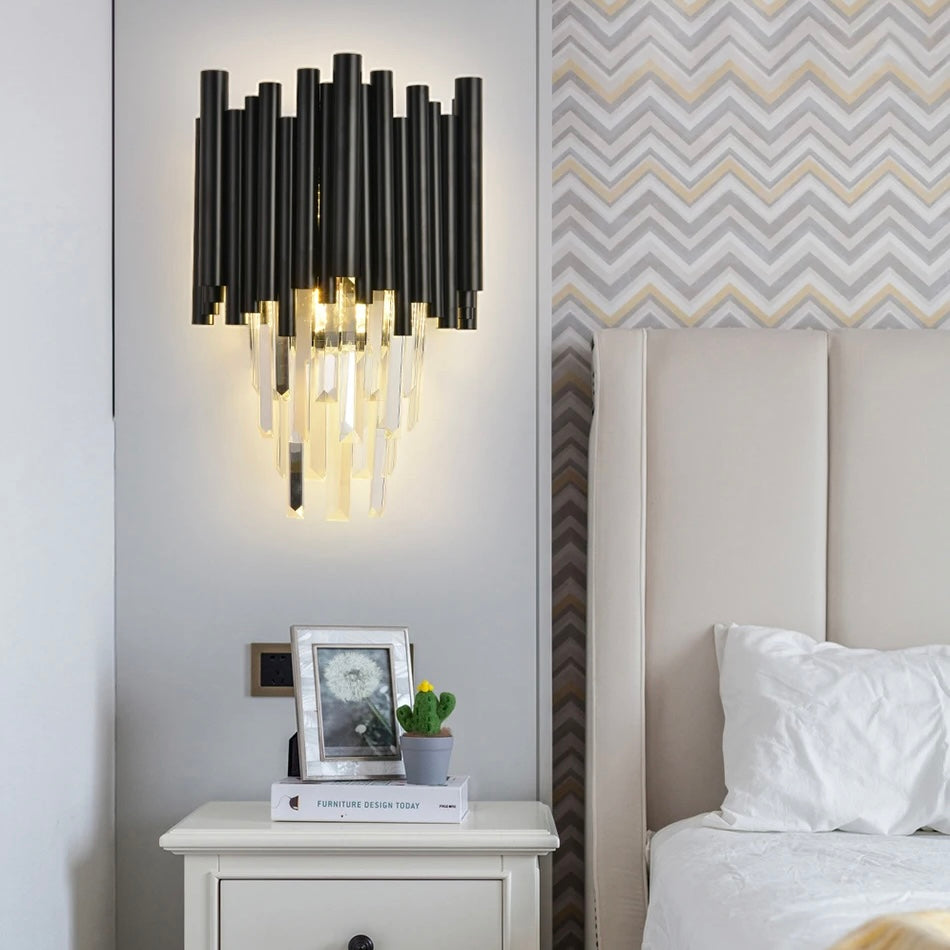 Onyx Prism Lamp modern geometric LED wall light