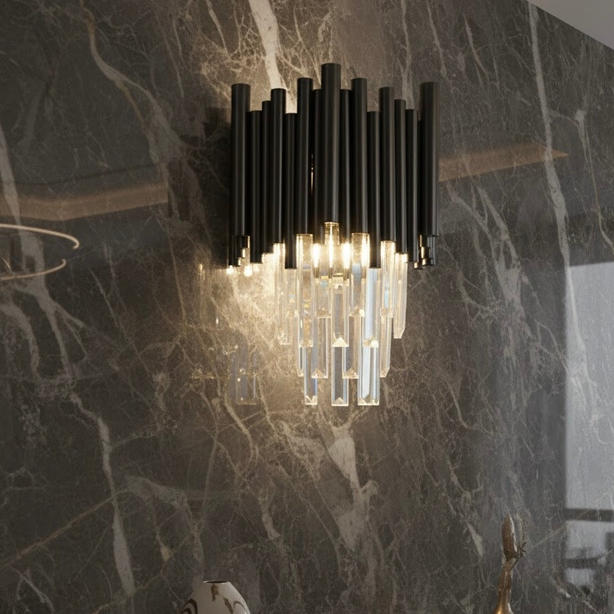 Onyx Prism Lamp modern geometric LED wall light