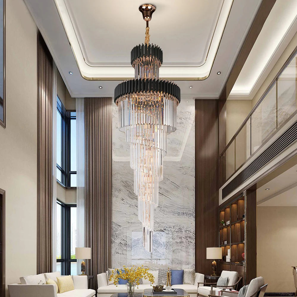 Regency Tier luxury layered crystal chandelier