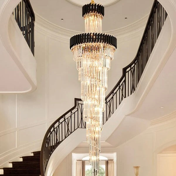 Regency Tier luxury layered crystal chandelier