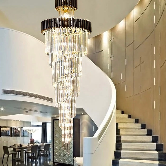 Regency Tier luxury layered crystal chandelier