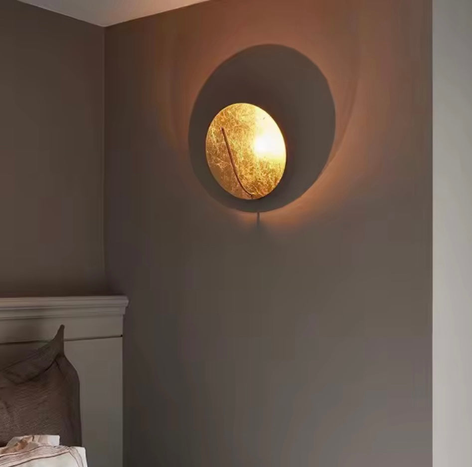 Helios Disc modern outdoor circular LED wall light for exterior spaces