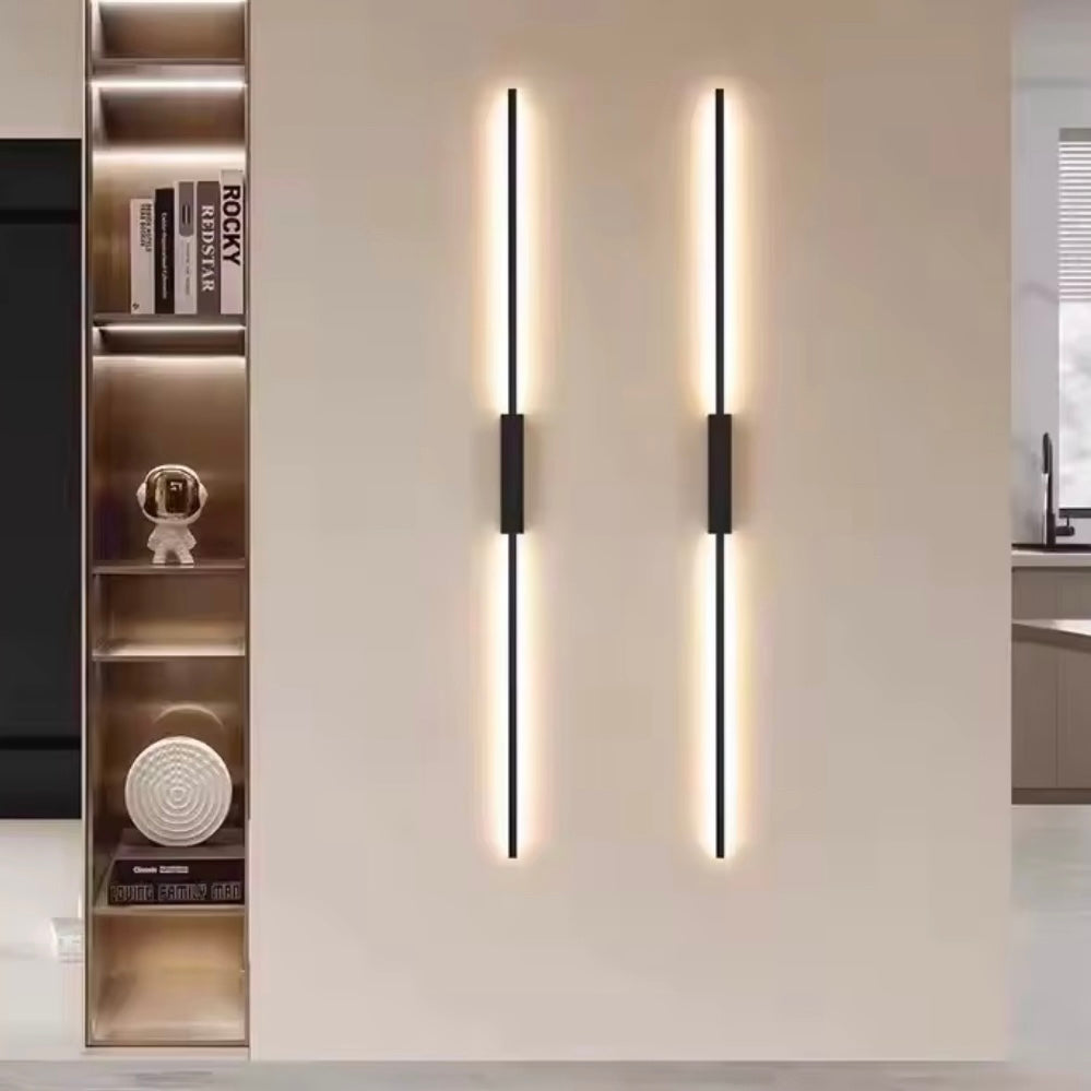 Monolith modern vertical LED wall light with architectural design