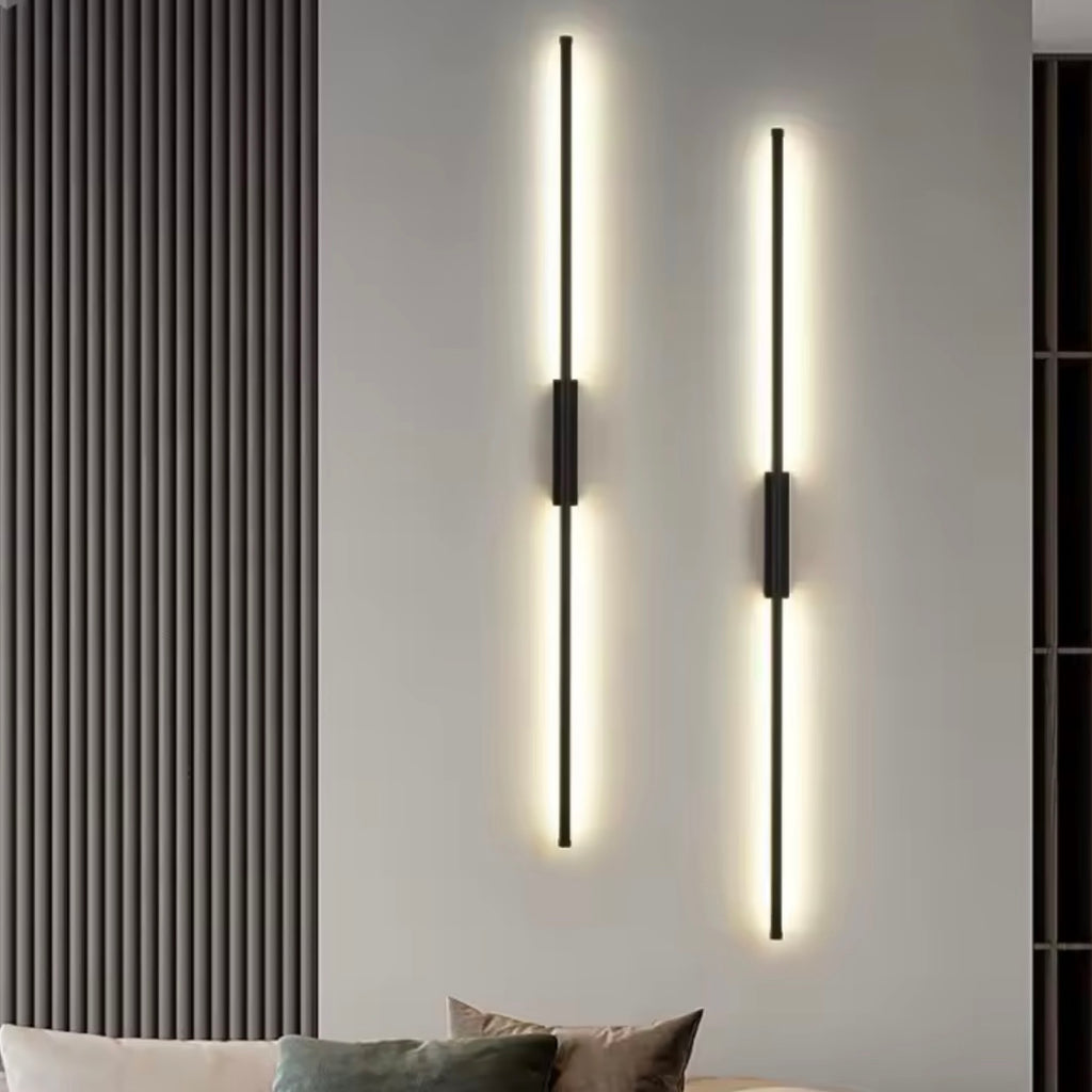 Monolith modern vertical LED wall light with architectural design