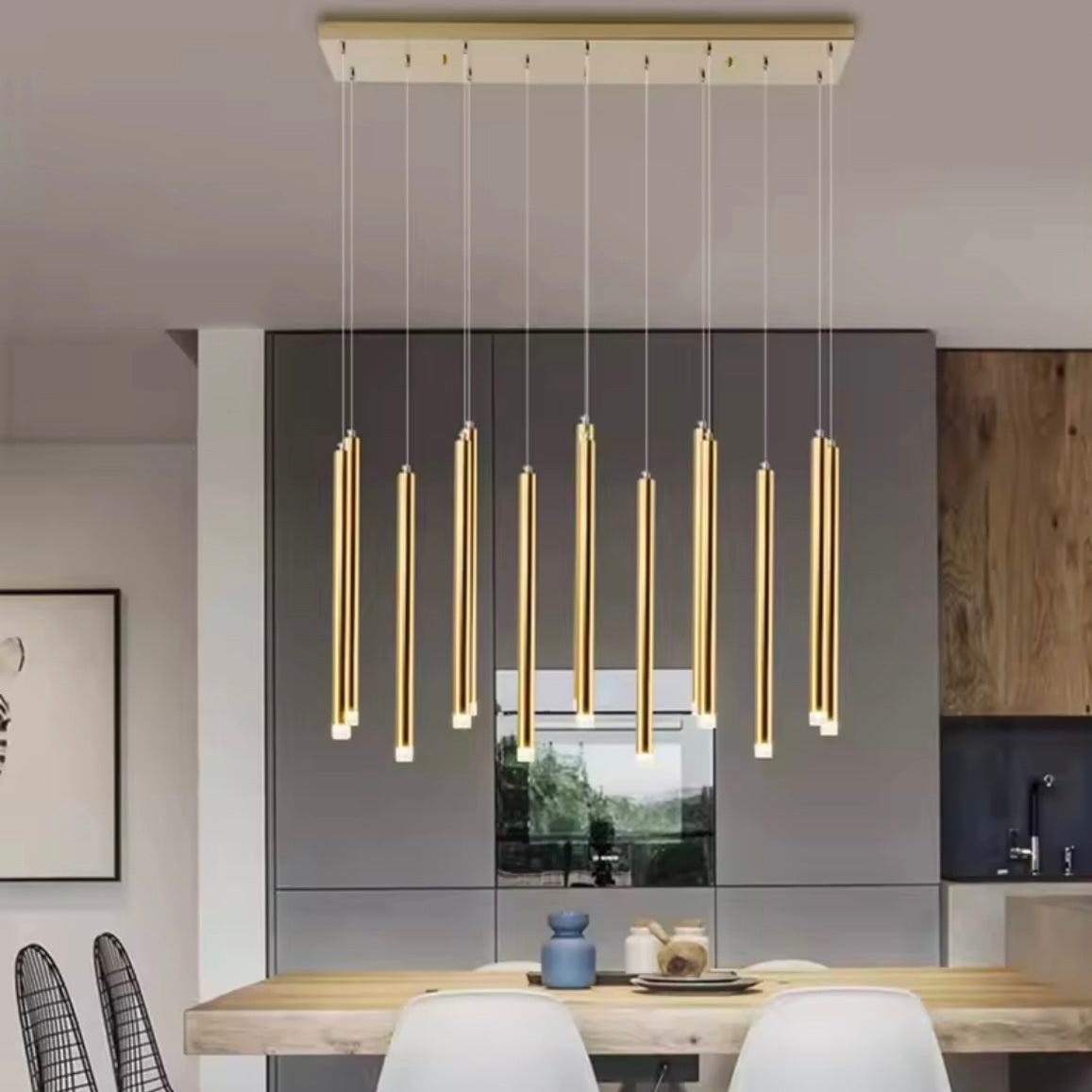 Aurum Cascade luxury gold cascading LED chandelier