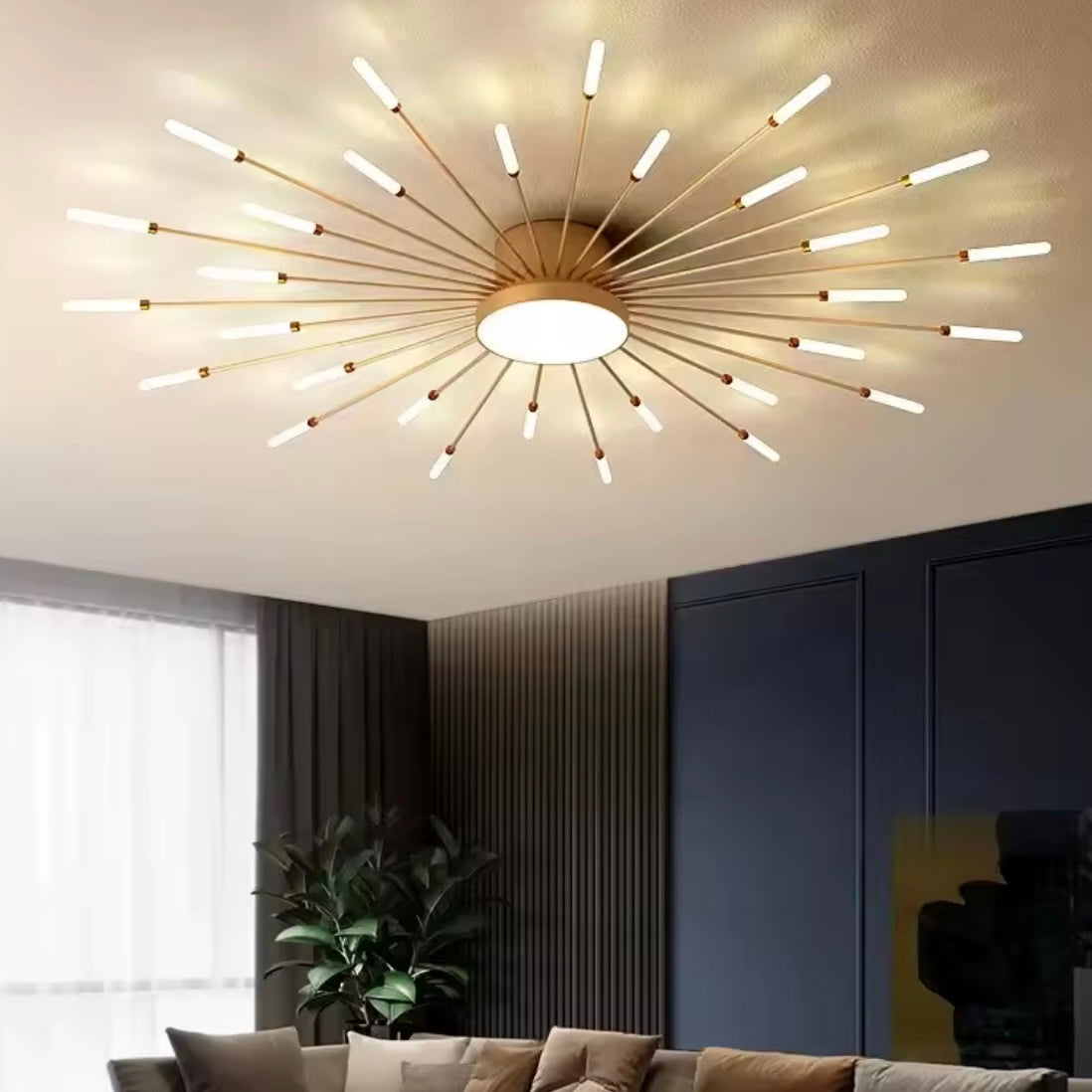 Solar Radial modern LED ring chandelier with radiant circles
