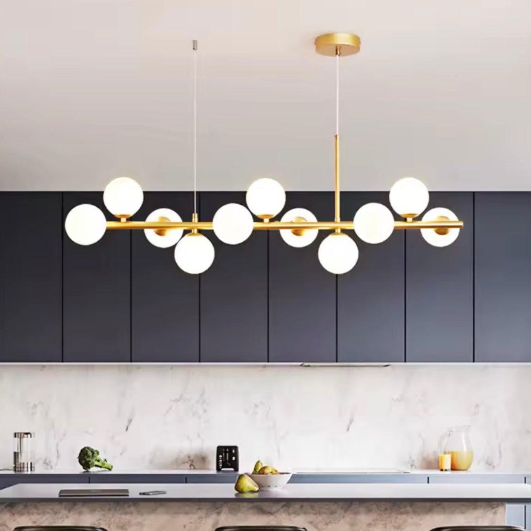 Nordic Globe Scandinavian glass globe LED chandelier