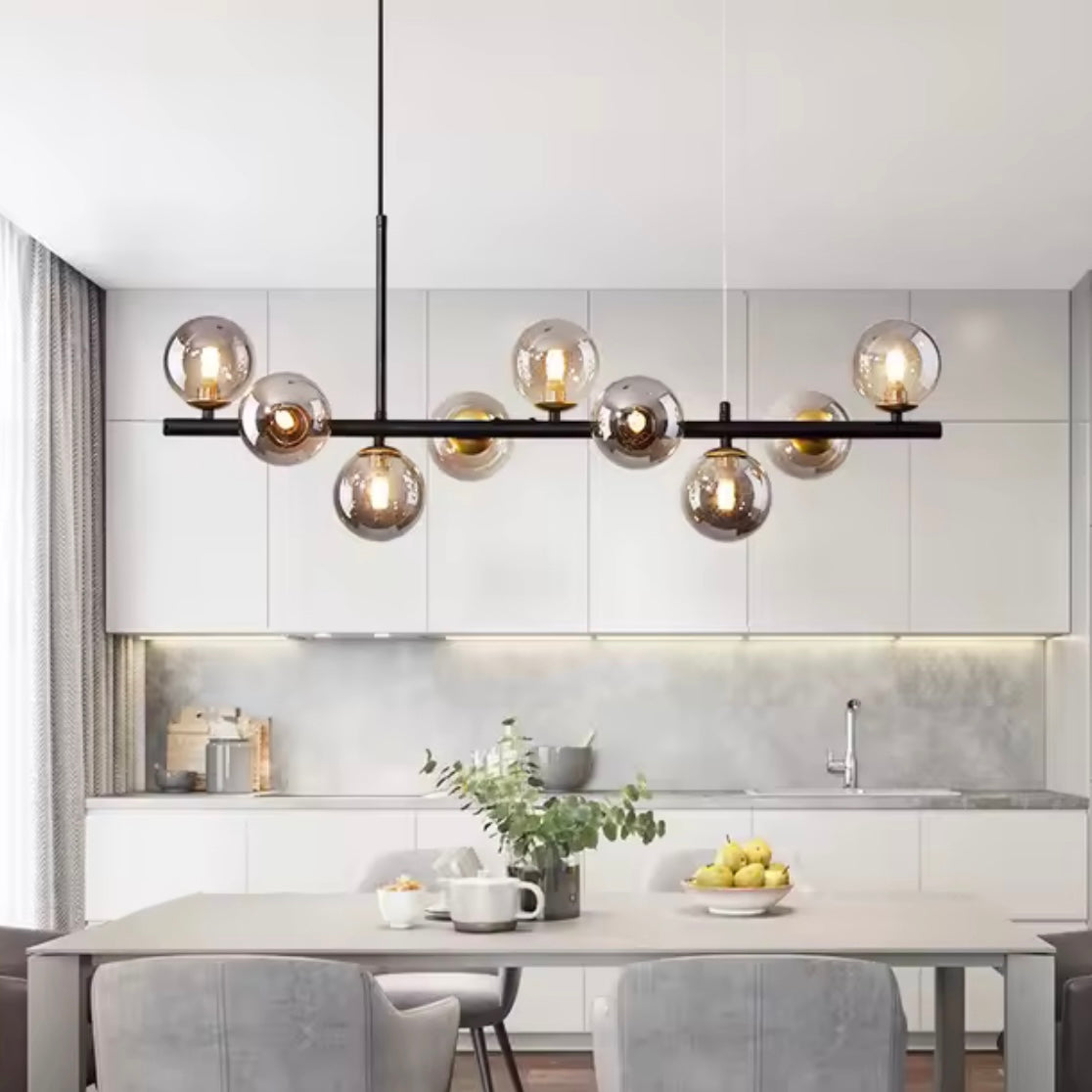 Nordic Globe Scandinavian glass globe LED chandelier