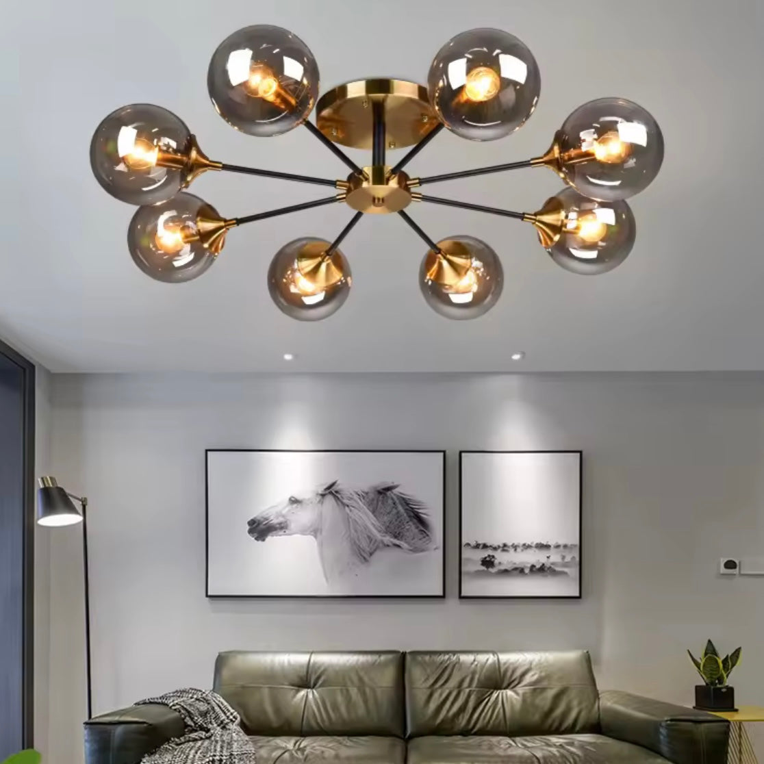 Molecular Prism geometric LED chandelier modern design