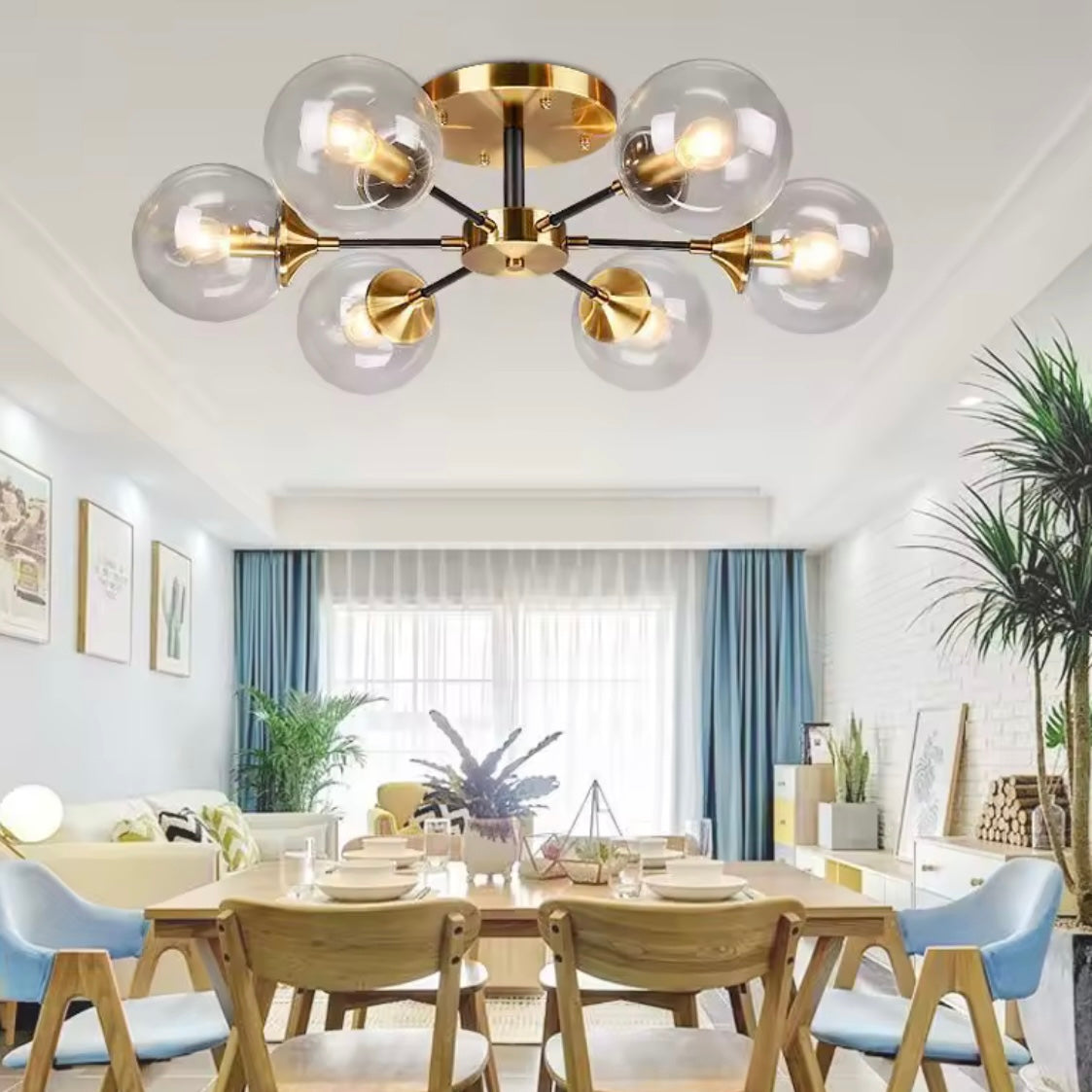 Molecular Prism geometric LED chandelier modern design