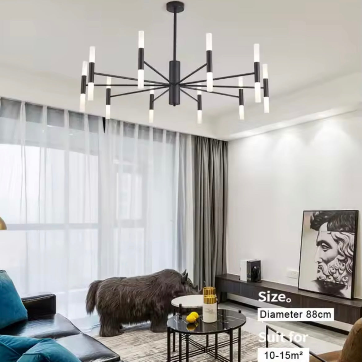 Nordic Crown modern Scandinavian LED chandelier